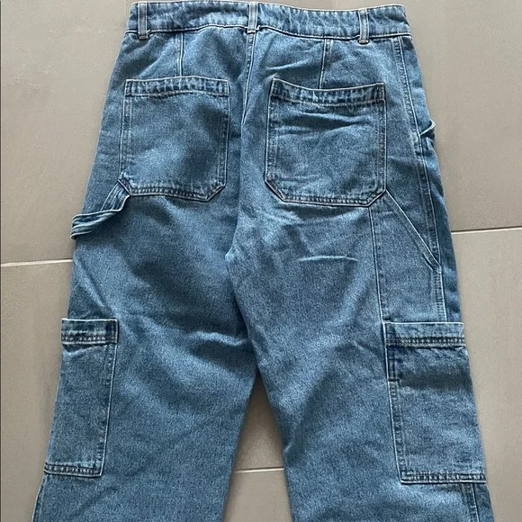 H&M  Cargo high waist wide leg jeans - Picture 12 of 16